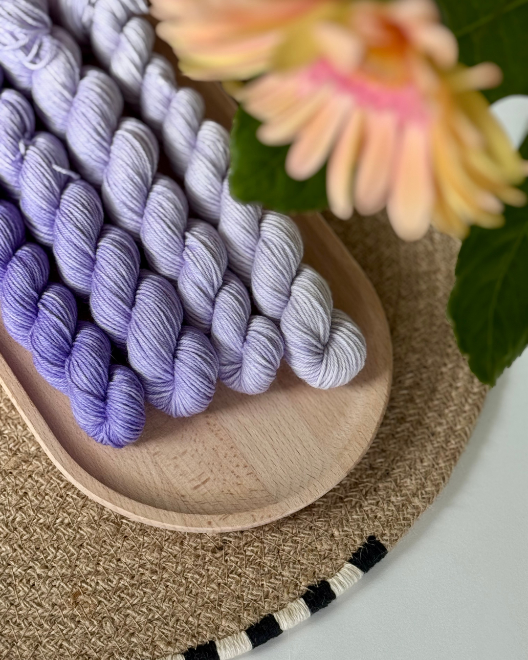 Chewing Violet - Gradiente Mini madejas Merino Sock –  (25 g x4)
