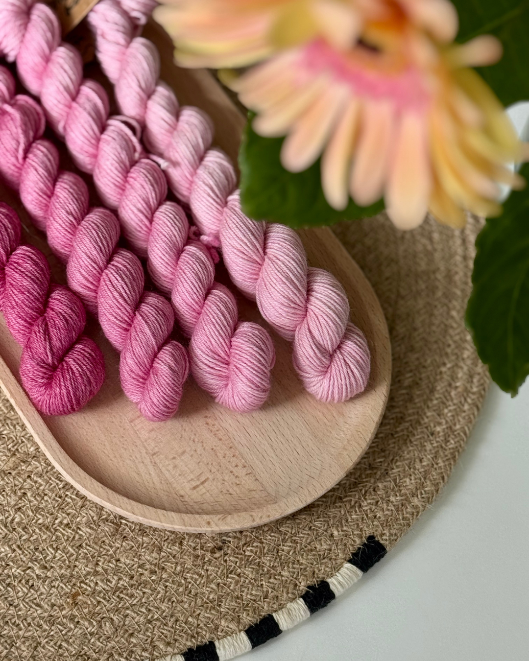 Hi Barbie - Gradiente Mini madejas Merino Sock –  (25 g x4)
